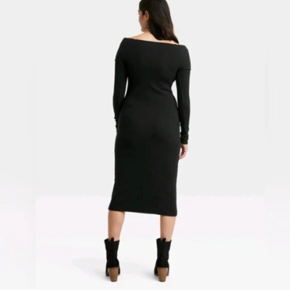 NWT Long Sleeve Midi Bodycon Dress - Universal Thread XL - Picture 3 of 6